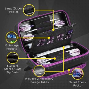 Misaladejuegos Funda Dardos Casemaster Plazma Pro Darts Purple  36-0702-06 - Imagen 3