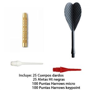 Misaladejuegos 25 Cuerpo Latón 8x48 x 25 aleta ht + 200 puntas