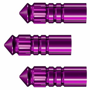 Misaladejuegos Protector Plumas Aluminio Mission F-Protect 3 Unidades Morado X2513 - Imagen 2
