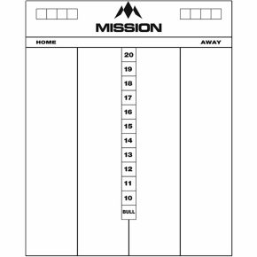 Misaladejuegos Pizarra Mission Darts Whiteboard Cricket Blanca MB07