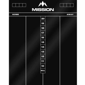Misaladejuegos Pizarra Mission Darts Whiteboard Cricket Negro MB06