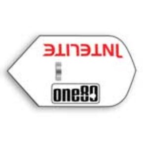 Misaladejuegos Pluma para Dardos One80 Tamaño Slim Blanco. 8010C - Imagen 2