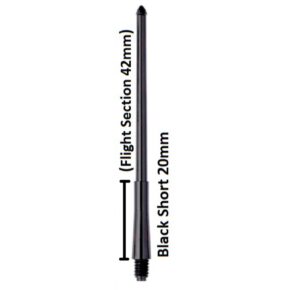 Misaladejuegos Cañas Stealth Winmau Short Negra 62mm 7950.101 - Imagen 3