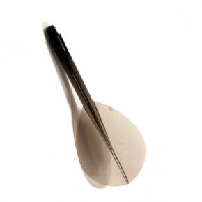 Misaladejuegos Plumas Condor Flights Negro Clear Pear Corta 21.5mm 3 Uds. - Imagen 2