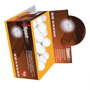 Misaladejuegos Caja 60 Pelotas Ping Pong Enebe Sport Blancas 845501 - Imagen 2