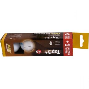 Misaladejuegos Caja 3+1 Pelotas Ping Pong Enebe Top 3 Blancas 845499 - Imagen 2