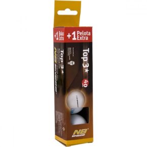 Misaladejuegos Caja 3+1 Pelotas Ping Pong Enebe Top 3 Blancas 845499