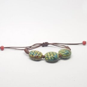 Misaladejuegos Pulsera Porcelana 3 Detalles Verde