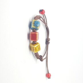 Misaladejuegos Pulsera Detalles Cuadrados Porcelana 3 Colores - Imagen 2
