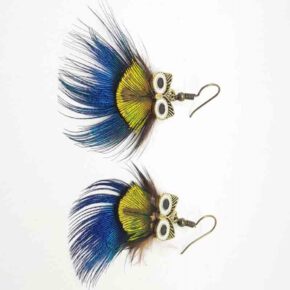 Misaladejuegos Pendiente Pluma Buho Dorite - Imagen 2