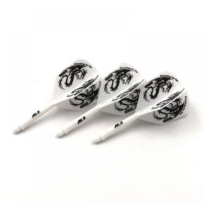 Misaladejuegos Plumas Cuesoul Flights AK5 Shape M Blanca Dragon Pattern  CSAK-5JL2