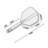 Misaladejuegos Plumas Cuesoul Integrate Flights AK5 Shape M Blanca Skeleton Pattern  CSAK-5KL11 - Imagen 4