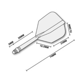 Misaladejuegos Plumas Cuesoul Integrate Flights AK5 Shape M Blanca Skeleton Pattern  CSAK-5KL11 - Imagen 4