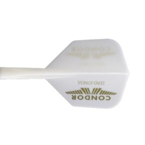Misaladejuegos Plumas Condor Flights White  Logo Gold L 33.5mm - Imagen 2