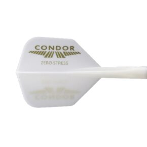 Misaladejuegos Plumas Condor Flights White  Logo Gold L 33.5mm - Imagen 3