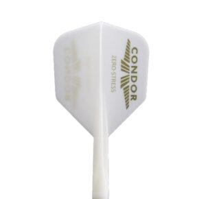 Misaladejuegos Plumas Condor Flights White  Logo Gold Shape S 21.5mm