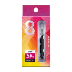 Misaladejuegos Cañas Shaft 8 Flights Black Regular Spin 26.0mm Set 3 Unid.  400313 - Imagen 3