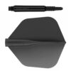 Misaladejuegos Pack Shaft 8 Flights Fixed 26.0mm+ Flights Shape Black Set 3+3 Unid. - Imagen 2