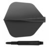 Misaladejuegos Pack Shaft 8 Flights Fixed 26.0mm+ Flights Shape Black Set 3+3 Unid. - Imagen 3