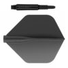 Misaladejuegos Pack Shaft 8 Flights Fixed 19.0mm+ Flights Standard Black Set 3+3 Unid. - Imagen 2