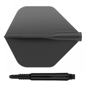 Misaladejuegos Pack Shaft 8 Flights Fixed 26.0mm+ Flights Standard Black Set 3+3 Unid. - Imagen 3