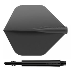 Misaladejuegos Pack Shaft 8 Flights Spin 33.0mm+ Flights Standard Black Set 3+3 Unid - Imagen 3