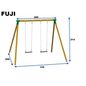 Misaladejuegos Columpio Doble Masgames Fiji Adultos Asientos Cuerdas MA700050 - Imagen 2