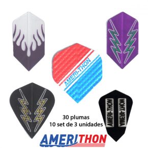 Misaladejuegos Pack Plumas Amerithon Varios Colores Geometrías 10 set 3unid. (30 plumas)