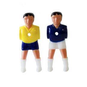 Misaladejuegos Jugador Futbolines Plastico Pies Separados 16mm  Brasil Francia 22 unidades PL1001