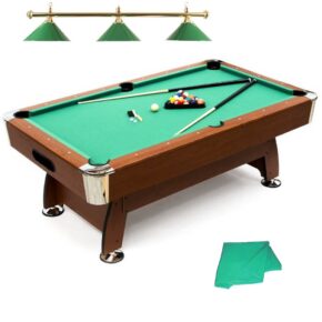 Misaladejuegos Pack Mesa de Billar Semi Profesional Cortes + Lampara + Funda