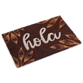 Misaladejuegos Felpudo hola hojas marrón 16980422