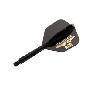 Misaladejuegos Plumas Condor Axe Shape Negro Logo S 21.5mm 3 Uds.