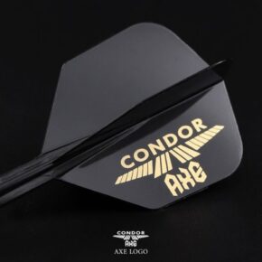 Misaladejuegos Plumas Condor Axe Shape Negro Logo S 21.5mm 3 Uds. - Imagen 3