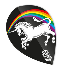 Misaladejuegos Plumas Unicorn Darts Ultrafly100 Pear Xtra Raimbow Black  68979 - Imagen 3