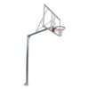 Misaladejuegos Juego canastas galvanizadas baloncesto monotubo new tubo 114 mm fijas con base anclaje-sin tablero,aro 0012771