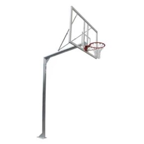 Misaladejuegos Juego canastas galvanizadas baloncesto monotubo new tubo 114 mm fijas con base anclaje-sin tablero,aro 0012771