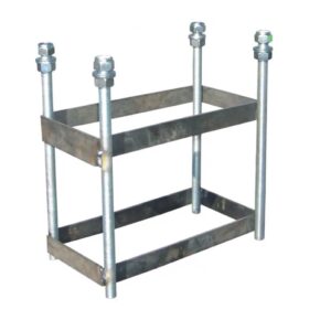 Misaladejuegos Juego de canastas galvanizadas minibasket monotubo new tubo 114 mm fijas con base anclaje-sin tablero,aro 0012770 - Imagen 2
