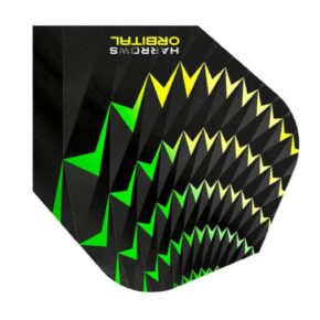 Misaladejuegos Plumas Harrows Darts Flights Orbital Amarillo Verde  4802. - Imagen 2