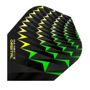 Misaladejuegos Plumas Harrows Darts Flights Orbital Amarillo Verde  4802.