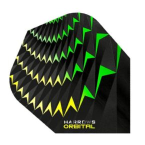 Misaladejuegos Plumas Harrows Darts Flights Orbital Amarillo Verde  4802. - Imagen 3
