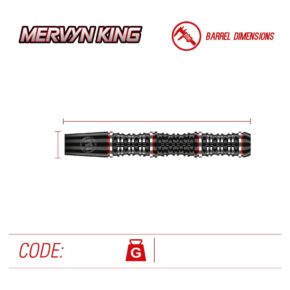 Misaladejuegos Dardos Winmau Mervyn King 20gr 90% 2440.20 - Imagen 4