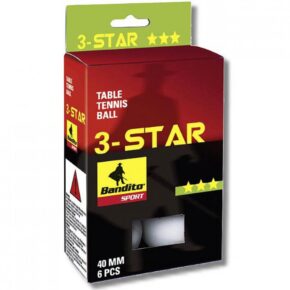Misaladejuegos Bola Ping Pong 6 Unidades 40mm Blanca 3 Star 4115.02
