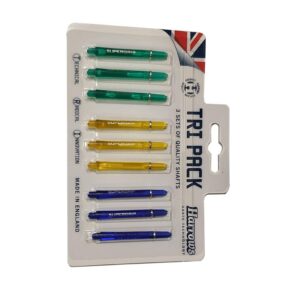 Misaladejuegos Cañas Tri Pack Harrows Darts Supergrip Pro Shaft Medium Colours 2  TPS0002 - Imagen 2