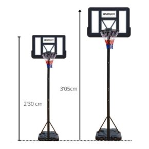 Misaladejuegos Canasta Baloncesto Altura Regulable 2,30 a 3,05cm PL1240