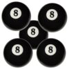 Misaladejuegos Bola billar negra económica 57.2mm 5 unidades