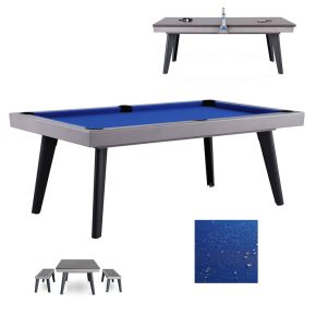 Misaladejuegos Billar Americano Ascona 6Ft  + Tapa + Kit Ping Pong Outdoor + bancos