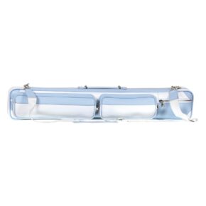 Misaladejuegos Funda Taco Billar Longoni Giotto Solcevita 4P 8F Blanca Azul 6398