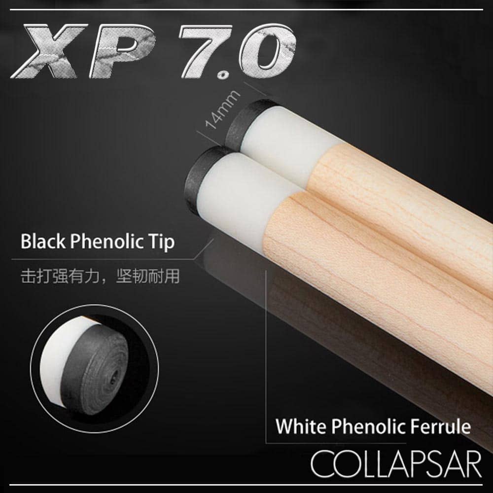 Misaladejuegos Taco Billar Americano Collapsar Break Jump XP 7.0 Cue Blue 19.5oz 13mm 01418-BL-19.5oz - Imagen 3