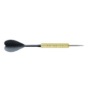 Misaladejuegos Pack de 25 Dardos Cuerpo Laton Punta Metal 50x8mm + Aleta HT negra