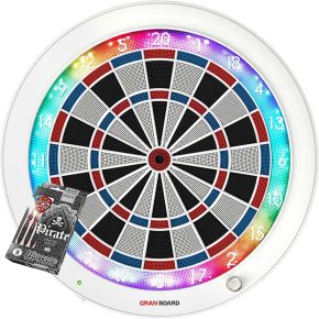 Misaladejuegos Pack Diana Electrónica Blanca GranBoard3S + Dardos